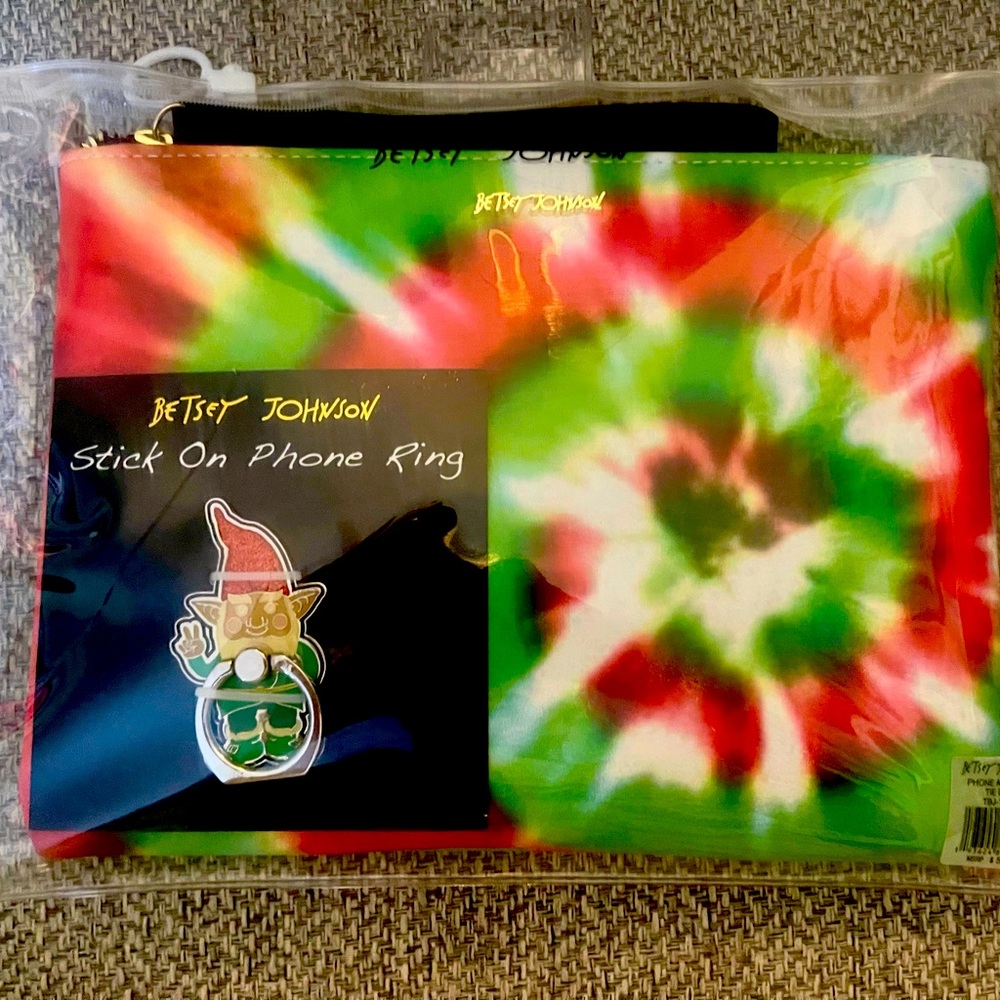 Betsey Johnson Red and Green Phone Covers Vibrant Tie-Dye Design